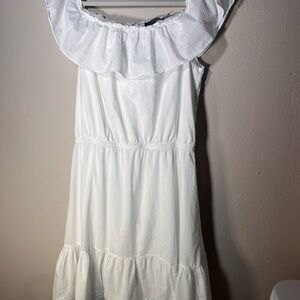 Lauren Ralph Lauren White All cotton Dress And Fully Lined With Cotton